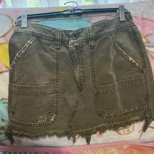 Free People Denim Mini Skirt